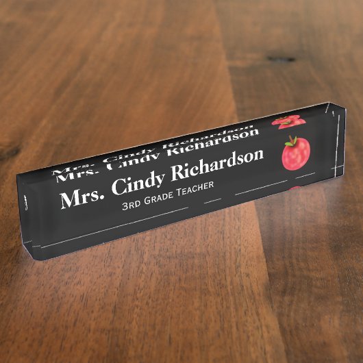 Plaque de nom du bureau de l'enseignant (Taille)