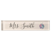 Plaque de nom du bureau de l'enseignant (Devant)