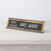 PLAQUE DE NOM DU BUREAU DE L'ENSEIGNANT MUSIQUE (Devant)