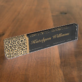 Plaque de nom du bureau de monogramme personnalisé (Taille)