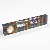 Plaque de nom du bureau de plaid MacBeth Tartan