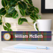 Plaque de nom du bureau de plaid MacBeth Tartan