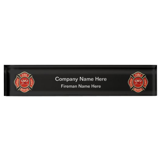 Plaque de nom du bureau de pompier (Devant)