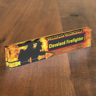 Plaque de nom du bureau de pompier Cleveland