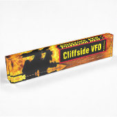 Plaque de nom du bureau des Flames VFD Cliffside
