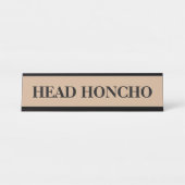 Plaque de nom du bureau d'honneur de chef de chef (Devant)