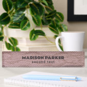 Plaque de nom du bureau d'impression rose Snakeski