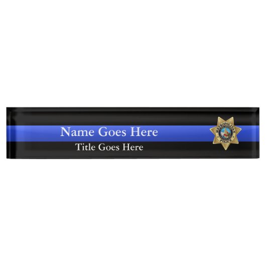 Plaque de nom du bureau d'insigne de Las Vegas PD (Devant)