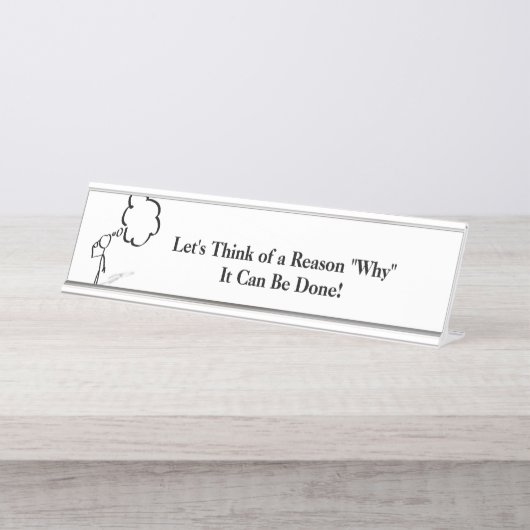 Plaque de nom du bureau d'inspiration (Devant)