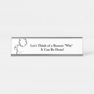 Plaque de nom du bureau d'inspiration