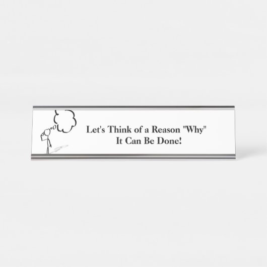 Plaque de nom du bureau d'inspiration (Devant)