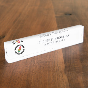 Plaque de nom du bureau du logo exécutif personnal