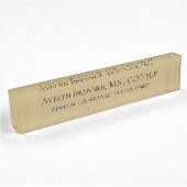 Plaque de nom du bureau du pathologiste de la lang