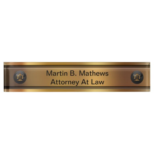 Plaque de nom du bureau du procureur (Devant)