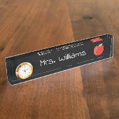 Plaque de nom du bureau du tableau rouge de pomme  (Taille)