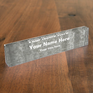 Plaque de nom du bureau en acier galvanisé