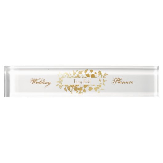 Plaque de nom du bureau en acrylique wedding plann (Devant)