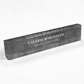 Plaque de nom du bureau en bois rustique