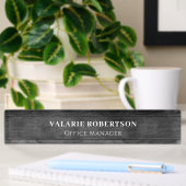 Plaque de nom du bureau en bois rustique