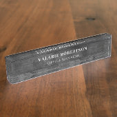 Plaque de nom du bureau en bois rustique (Taille)