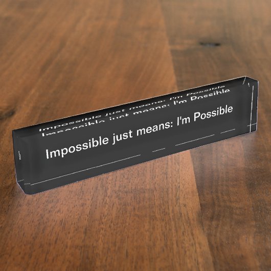 Plaque de nom du bureau inspirationnel (Taille)