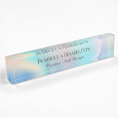 Plaque de nom du bureau liquide holographique