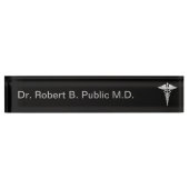 Plaque de nom du bureau Monogramme Doctor (Devant)