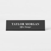 Plaque de nom du bureau personnalisé avec nom et t (Devant)