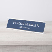 Plaque de nom du bureau personnalisé avec nom et t (Devant)