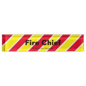 Plaque de nom du bureau rouge/blanc/jaune du chef  (Devant)