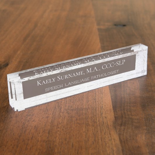 Plaque de nom du bureau Shabby Chic SLP (Taille)