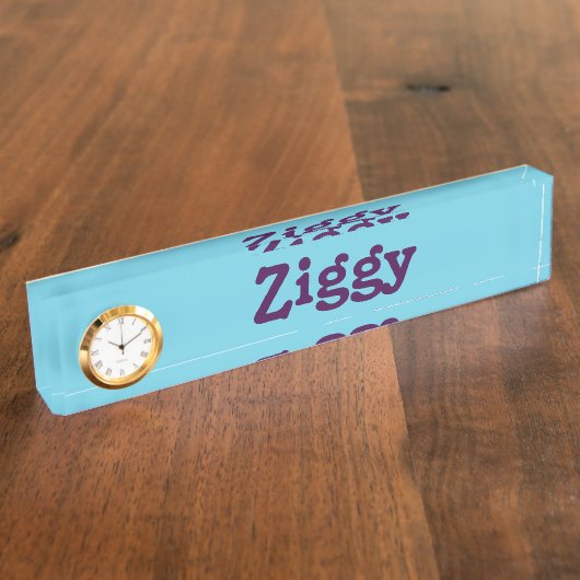 Plaque de nom du bureau Ziggy (Taille)