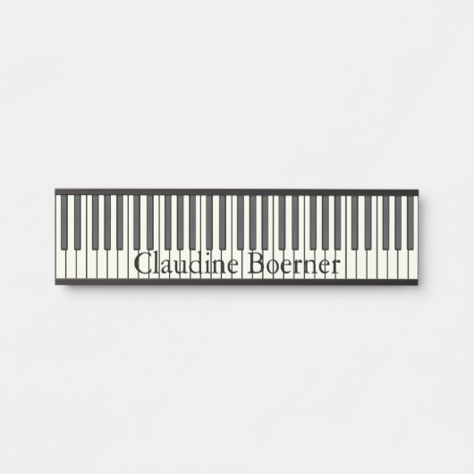Plaque de nom du clavier de piano (Devant)