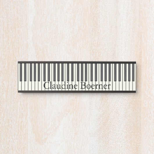 Plaque de nom du clavier de piano (Devant)
