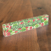 Plaque de nom du Motif de pastèque (Taille)