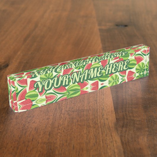 Plaque de nom du Motif de pastèque (Taille)