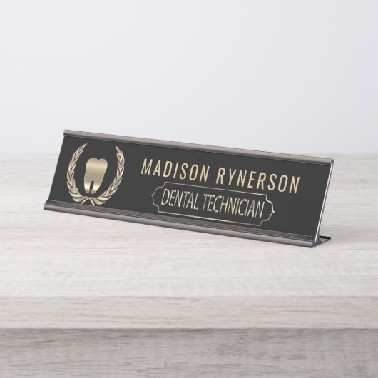 Plaque de nom du technicien dentaire (Devant)
