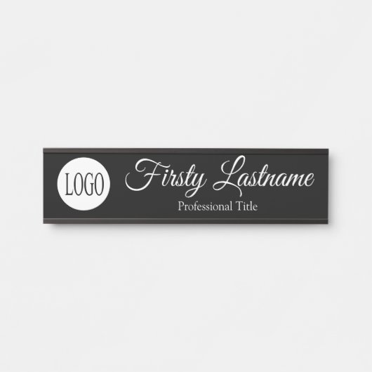 Plaque de nom élégante pour porte de bureau (Devant)
