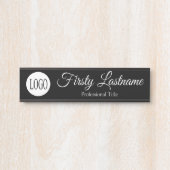 Plaque de nom élégante pour porte de bureau (Devant)