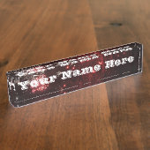 Plaque de nom Fireworks (Taille)