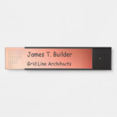 Plaque de nom - Grille de coin sur Arrière - plan  (Devant)