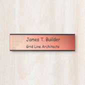 Plaque de nom - Grille de coin sur Arrière - plan  (Devant)