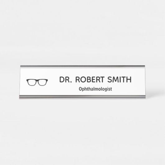 Plaque de nom "Lunettes" (Devant)