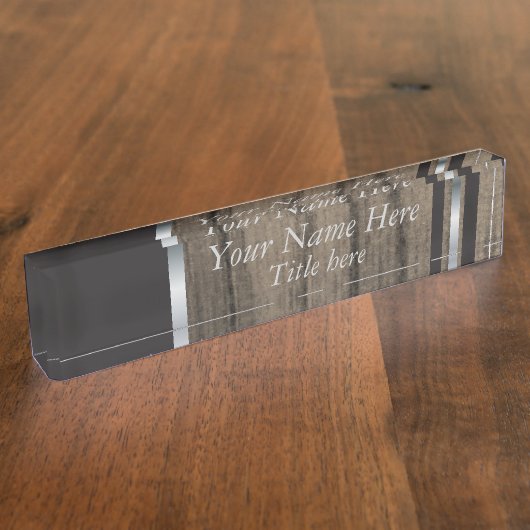 Plaque de nom manotique rustique (Taille)