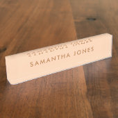Plaque de nom minimaliste moderne (Taille)