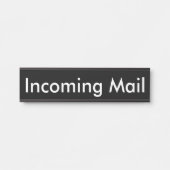 Plaque de nom noir du courrier entrant (Devant)