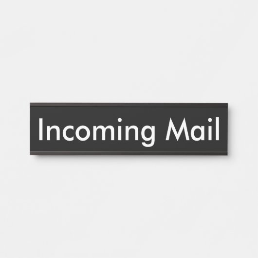 Plaque de nom noir du courrier entrant (Devant)