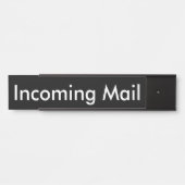 Plaque de nom noir du courrier entrant (Devant)