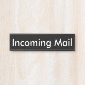 Plaque de nom noir du courrier entrant (Devant)