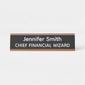 Plaque de nom personnalisée de Magicien financier (Devant)